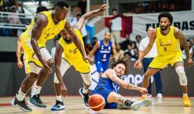 Acción del partido entre Colombia y Venezuela, el jueves en Cali. 