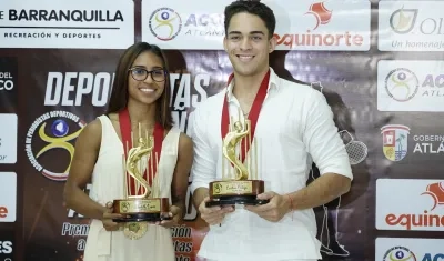 La atleta Marleth Ospino y el ciclista Cristian Ortega, Depotistas del Año en 2024.