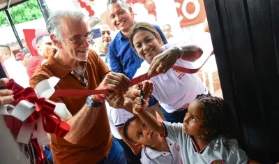 Entrega de obras en San Juan de Tocagua, en Luruaco. 