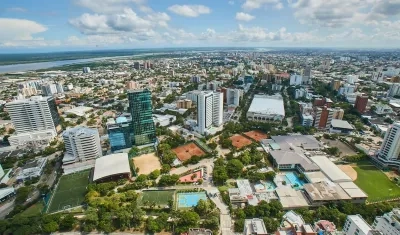 Imagen panorámica de Barranquilla.