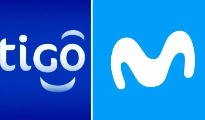 Logos de Tigo y Movistar. 