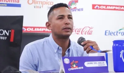 Jaime Del Valle, mánager de Caimanes de Barranquilla. 