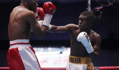 Yuberjen Martínez durante su combate el pasado 29 de octubre contra Juan Agüero.