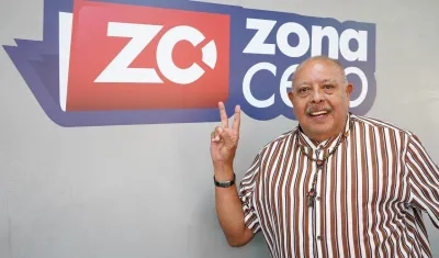 Juan Piña en la redacción de Zona Cero. 