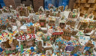 Las casas del pueblo de pan de jengibre más grandes del mundo.