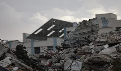 Destrucción en Gaza por los ataques de Israel.