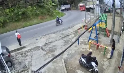 Momento en que ocurrió el accidente. 