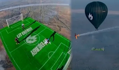 Cancha de fútbol a 1.800 metros de altura.