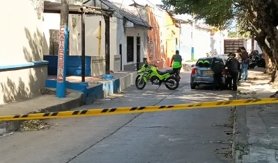 Lugar del atentado a bala. 