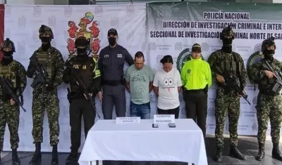 Los dos capturados fueron puestos a disposición de las autoridades competentes.