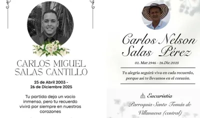 Carlos Salas junto su abuelo