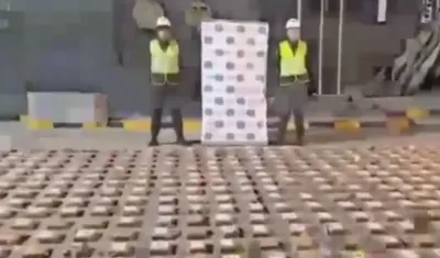 La cocaína incautada por la Policía en Cartagena. 