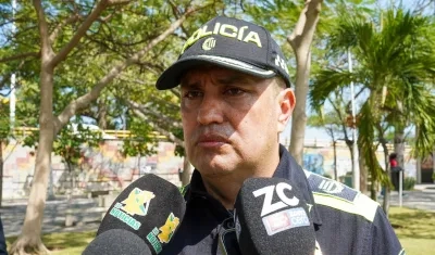 Coronel Eddy Javier Sánchez Sandoval, comandante del Departamento de Policía Atlántico.