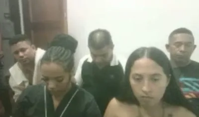 Cuatro de los cinco capturados durante la audiencia de legalización de captura. 