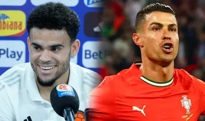 Luis Díaz y Cristiano Ronaldo.