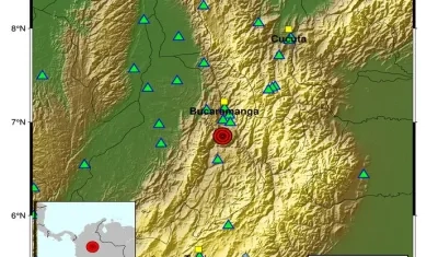 Evento sísmico de esta madrugada en Colombia