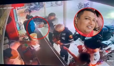 Momento del ataque contra Miguel Tordecilla Díaz. 