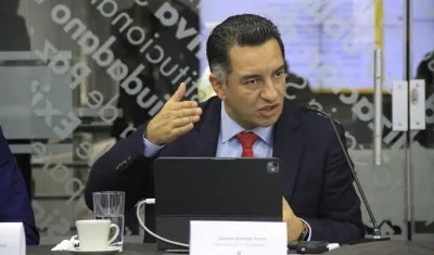 El ministro de Justicia (e), Andrés Idárraga.