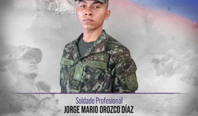 Soldado Profesional Jorge Mario Orozco Díaz.