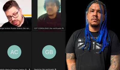 Imagen de la audiencia y de José Ignacio Londoño Corredor, alias ‘Nacho’.