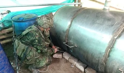 Laboratorio para la producción de clorhidrado de cocaína.