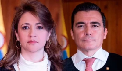 Los magistrados Cristina Lombana y César Augusto Reyes.