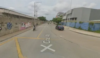 Sector donde ocurrió el accidente de tránsito en el barrio Santa Elena. 