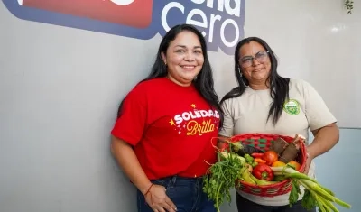 Lily Reyes, Secretaria de Planeación de Soledad, y Lorena Navarro, Representante Agrocaribe.