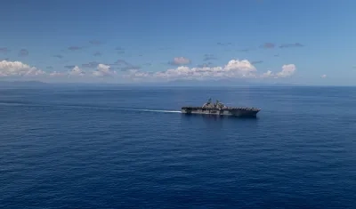 Imagen de la flota que se encuentra en el Caribe.