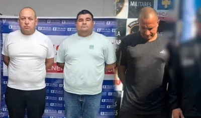 Tres de los militares judicializados. 