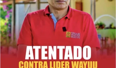 Misael Socarrás Ipuana, líder de la comunidad indígena Wayúu. 