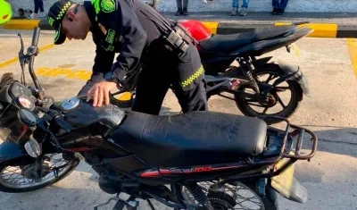 Recuperación de moto robada en Barranquilla. 
