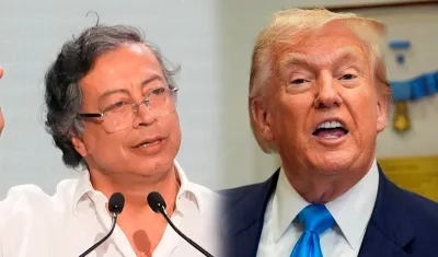 Los presidentes Gustavo Petro y Donald Trump.