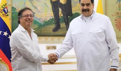 Gustavo Petro y Nicolás Maduro.