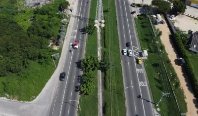 Panorámica de los carriles 'Solo Bus' en la Avenida Circunvalar.