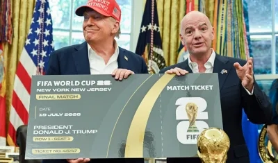 El presidente de los Estados Unidos, Donald Trump, y el presidente de la FIFA, Gianni Infantino.