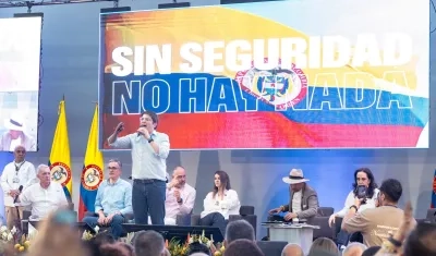 Miguel Uribe Turbay durante un foro de precandidatos del Centro Democrático.