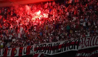 La afición del Junior colmará por tercer partido consecutivo las tribunas del estadio Metropolitano.