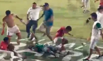 En gresca terminó final de fútbol aficionado en Barranquilla