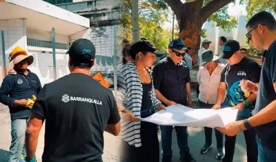 El alcalde Alejandro Char inspeccionó el inicio de los trabajos en el estadio Metropolitano Roberto Meléndez. 