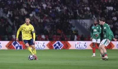 Cristiano Ronaldo durante el partido del Al Nassr contra Al Ettifaq.