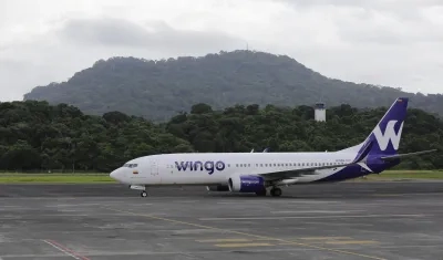 Avión de la aerolínea Wingo.
