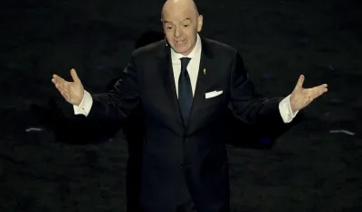 Gianni Infantino, presidente de la Fifa, dio apertura a la ceremonia del sorteo.