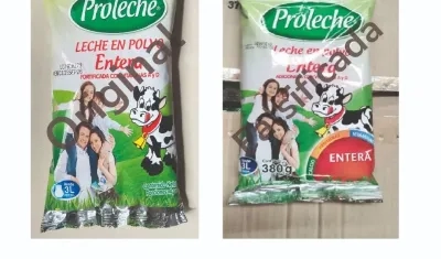 Leche en polvo falsificada