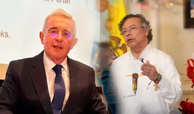 Álvaro Uribe Vélez y Gustavo Petro.