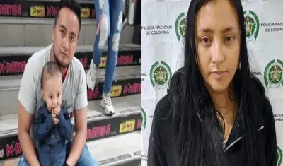 Samuel Guerrero, padre del menor y Yenni Higuera. 