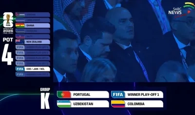 El grupo de Colombia en la primera fase del Mundial 2026. 