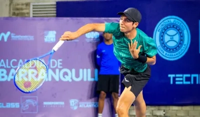 El colombiano Alejandro Castellanos durante su partido contra el británico Rhys Lawlor.