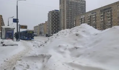 Ola de nieve en Rusia.