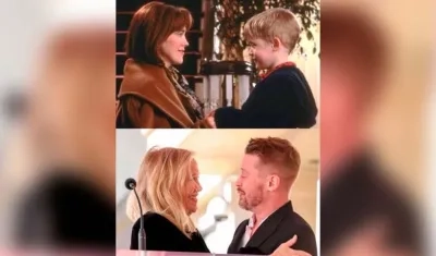 El actor estadounidense Macaulay Culkin y la actriz Catherine O'Hara. 